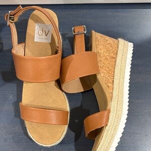 DV by Dolce Vita Women's Brown Cork Wedges